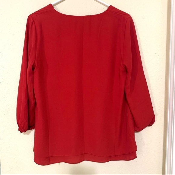 EMMA & OLIVIA Res Blouse V-Neck elastic Sleeves S - Picture 6 of 8